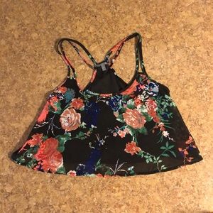 Floral Charlotte Russe Crop Top Size M